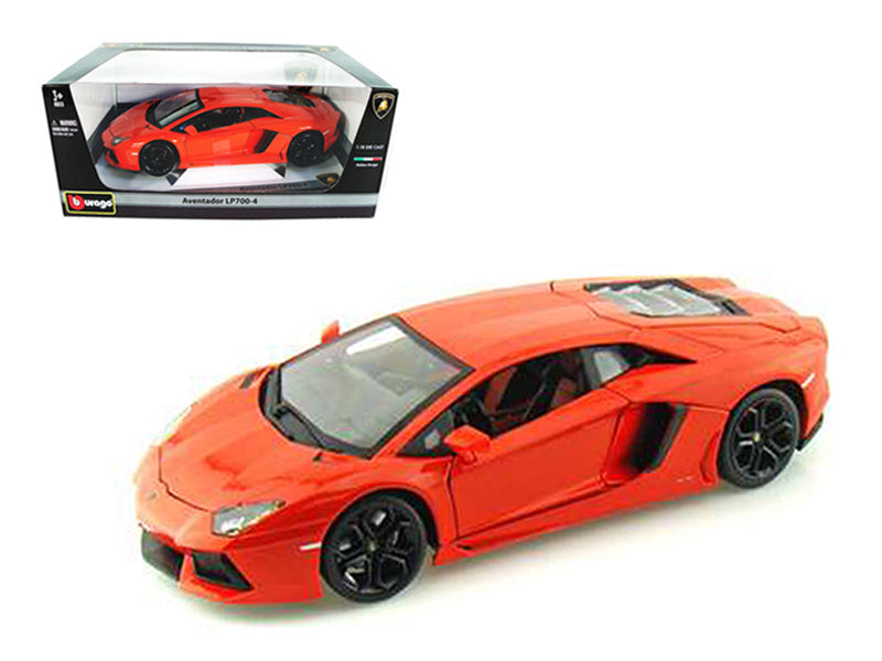 2012 Lamborghini Aventador LP700-4 Orange 1/18 Diecast Model Car by