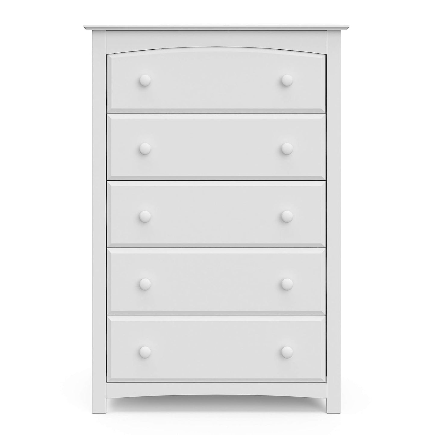 White Storkcraft Kenton 5 Drawer Dresser