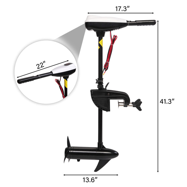 46L 12V Marine Electric Propeller 76CM Glass Fiber Main Pole